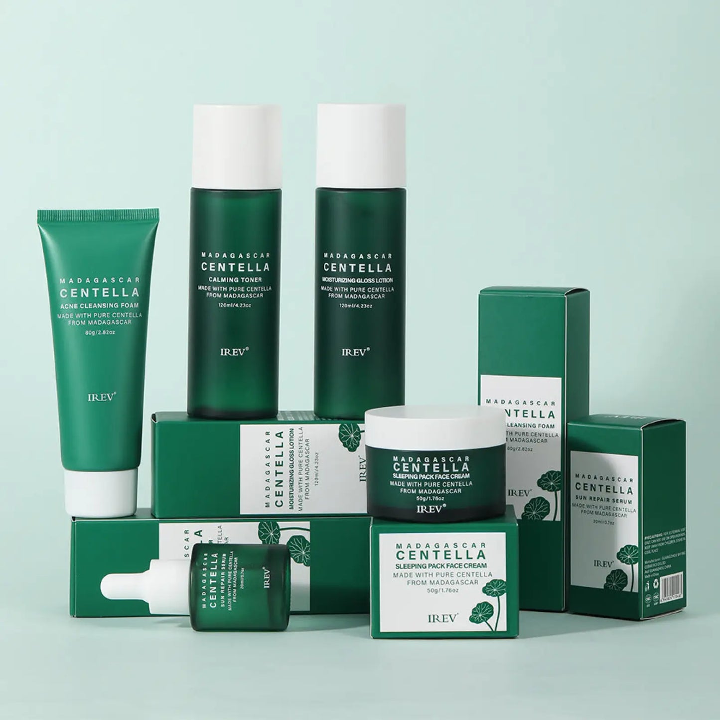 Centella Asiatica 5-piece Facial Skincare Set by Irev