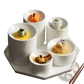Ceramic Appetizer Bowl Set with Matte Textured Finish