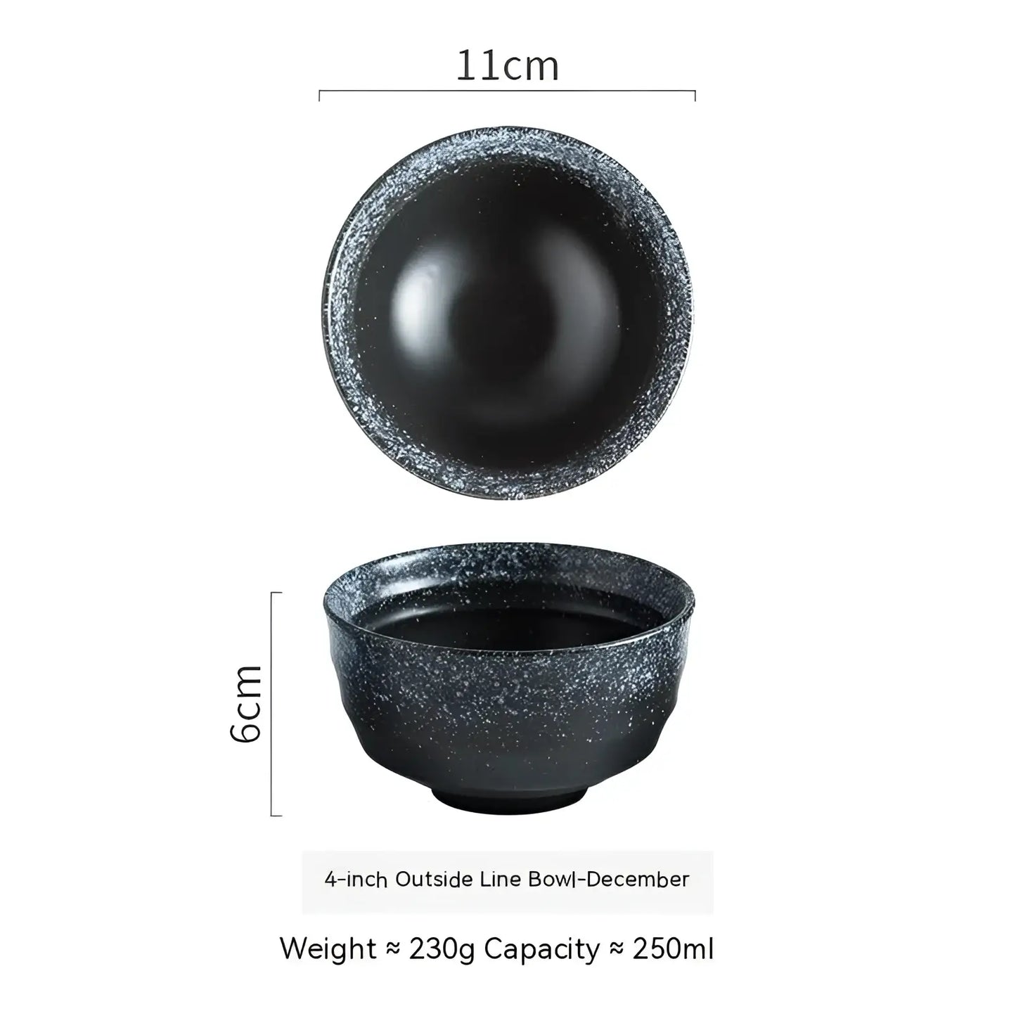 Ceramic Bowl Retro Porcelain Rice Tableware 4 Inch