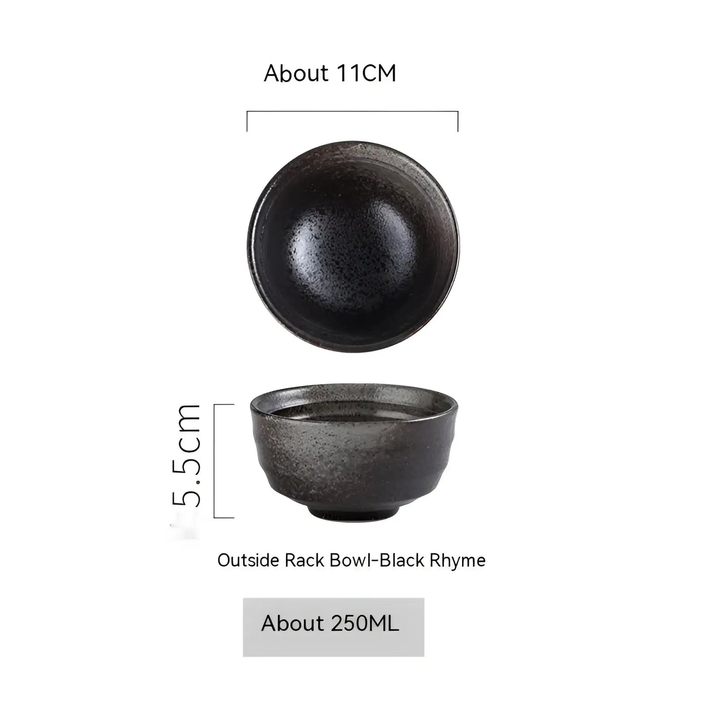 Ceramic Bowl Retro Porcelain Rice Tableware 4 Inch