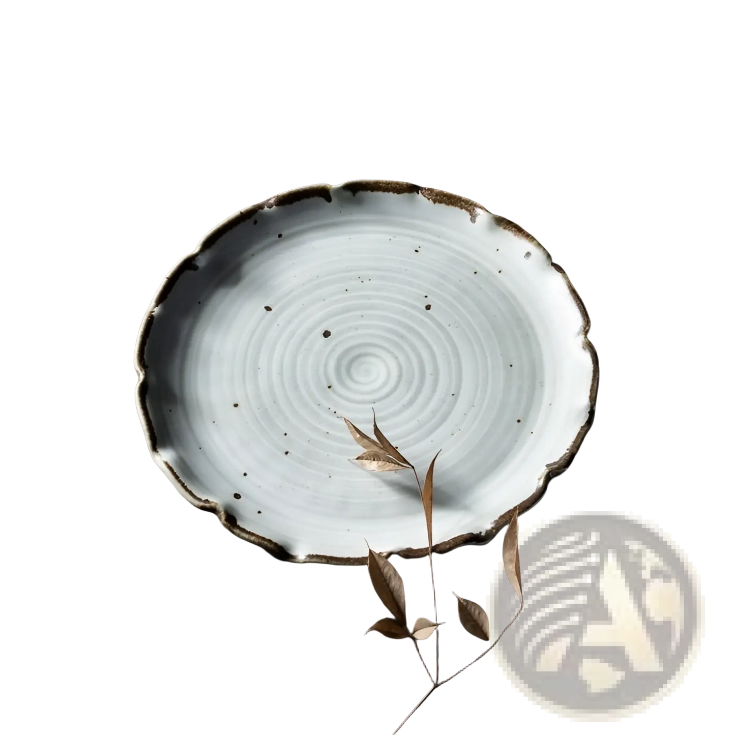 Ceramic Lace Fruit Plate Scalloped Dim Sum Dish