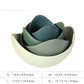 Ceramic Lotus Bowl Pastel Pink Nesting Flower Set