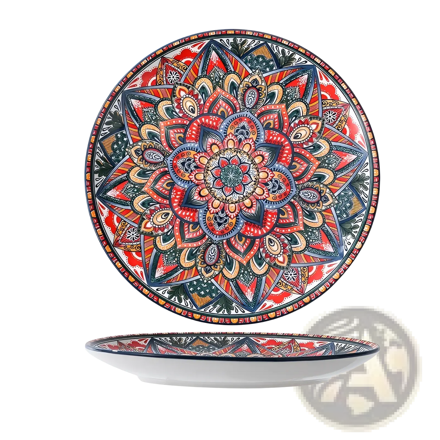 Ceramic Mandala Serving Bowl Hand Painted 400ml