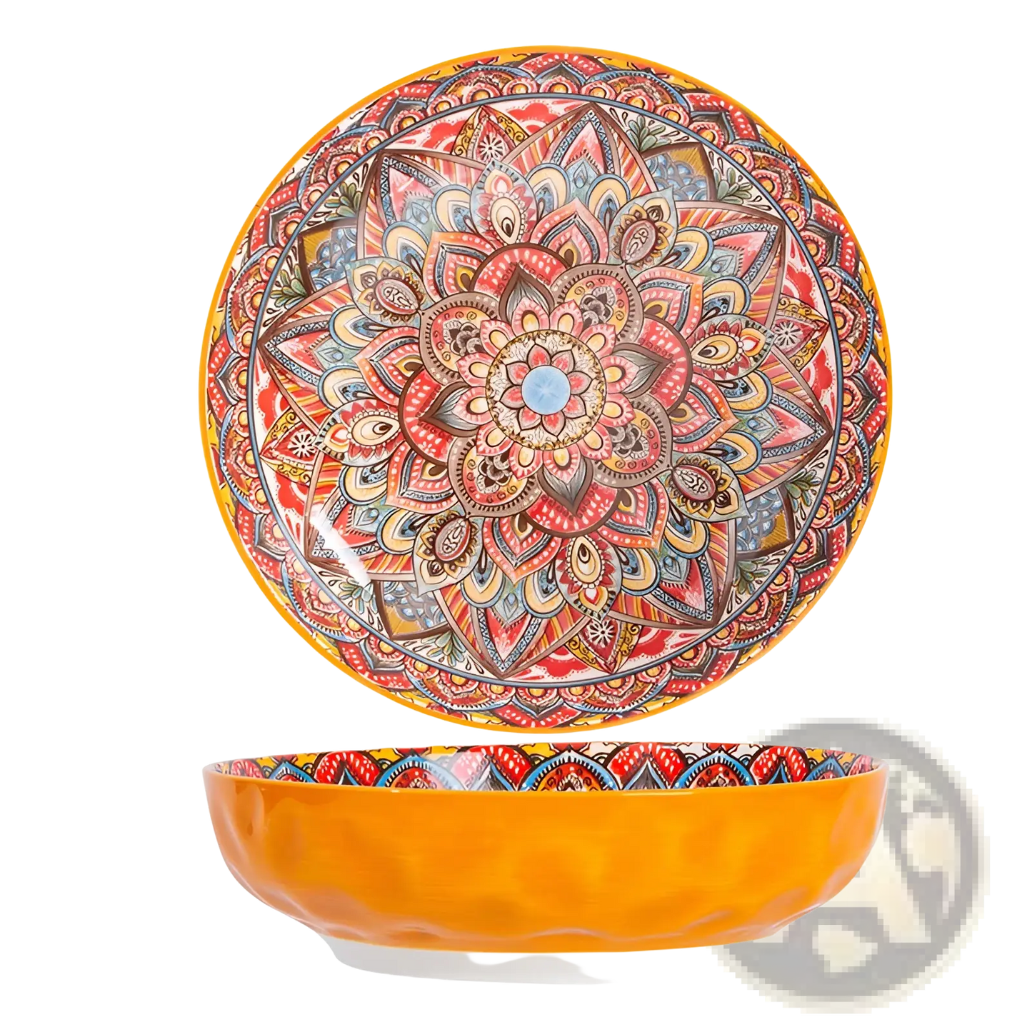 Ceramic Mandala Serving Bowl Hand Painted 400ml