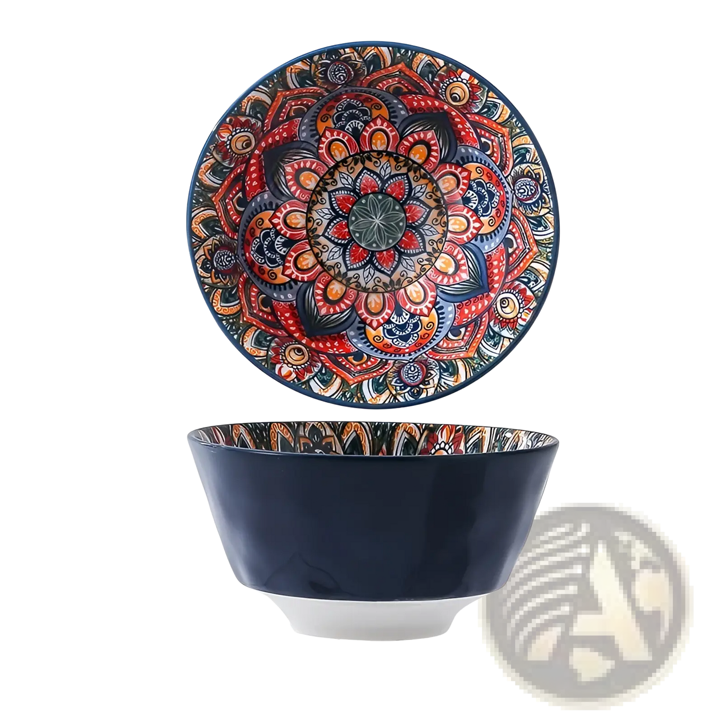 Ceramic Mandala Serving Bowl Hand Painted 400ml