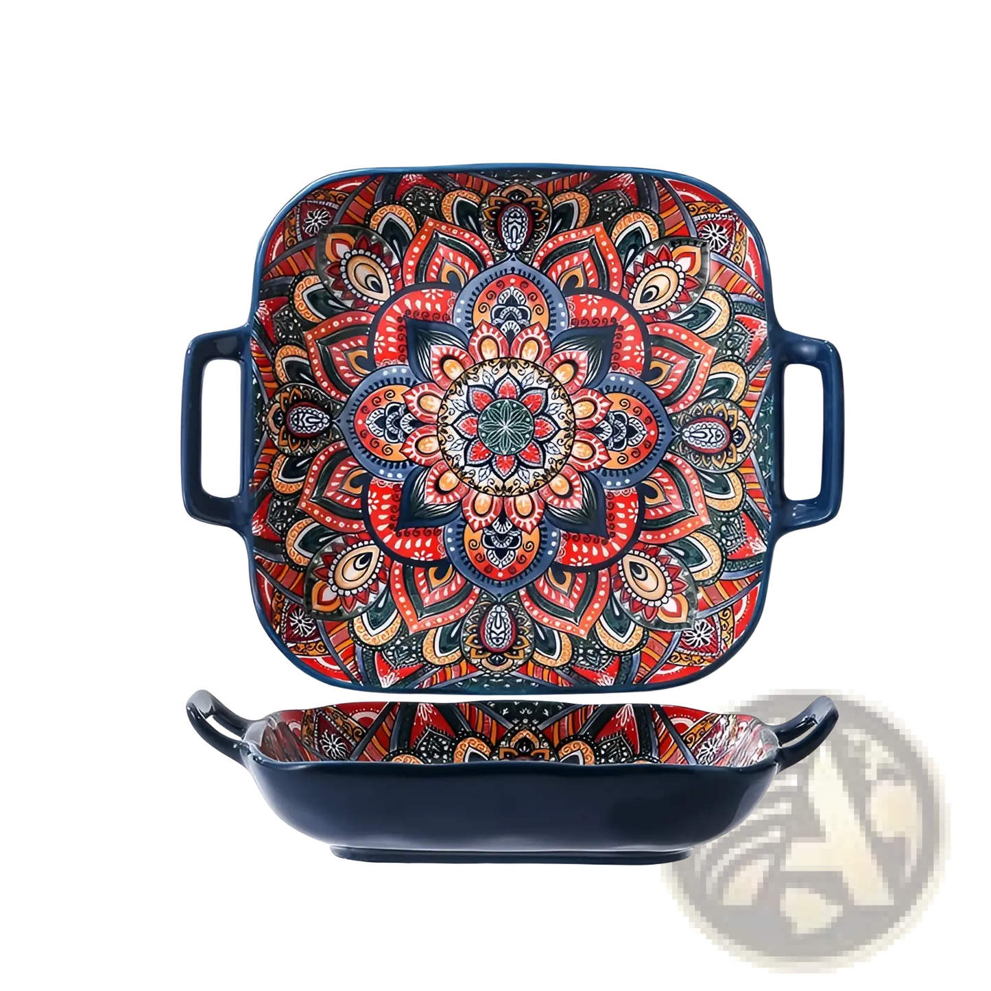 Ceramic Mandala Serving Bowl Hand Painted 400ml