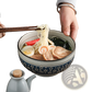 Ceramic Noodle Bowl 7 Inch Cherry Blossom Soup Bowl