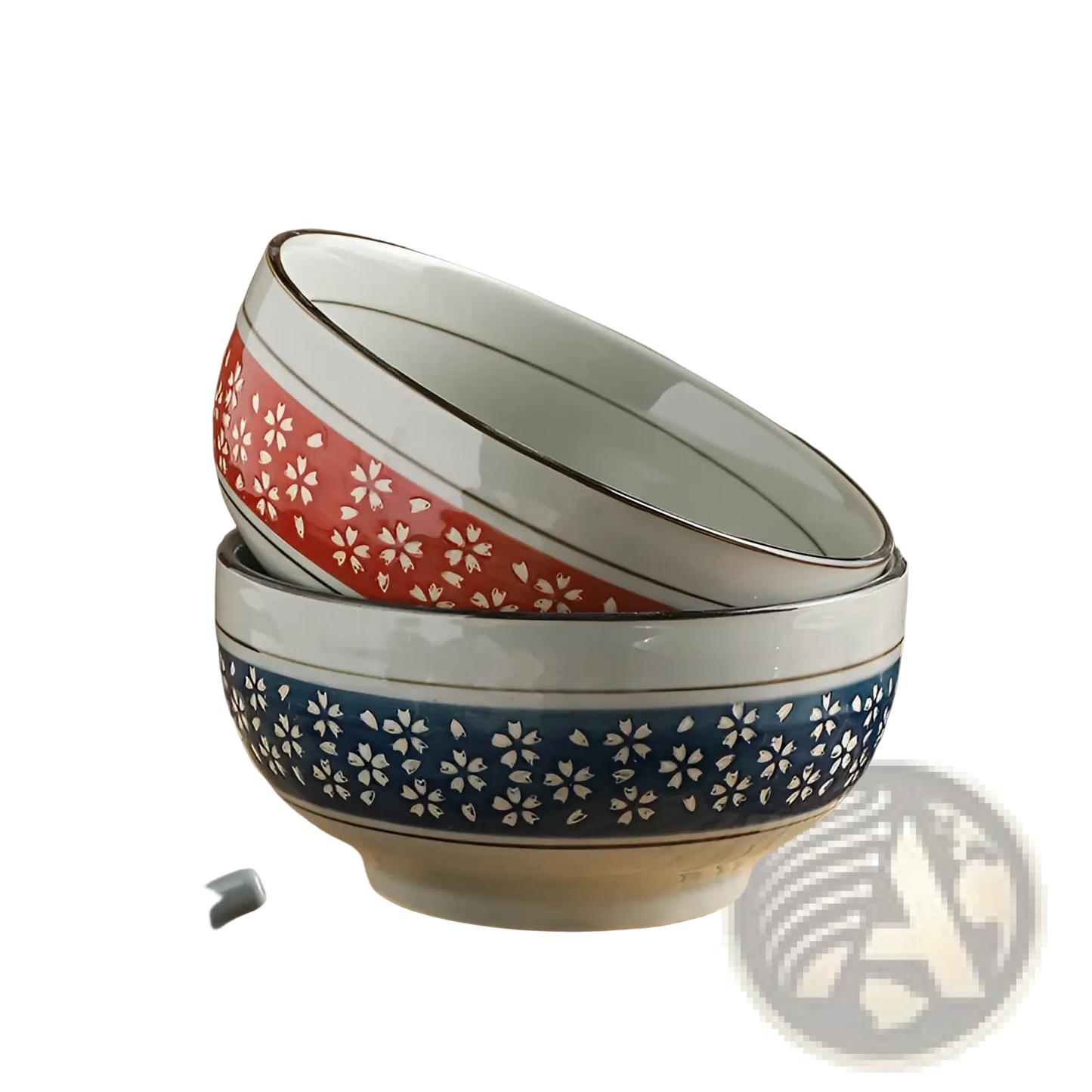 Ceramic Noodle Bowl 7 Inch Cherry Blossom Soup Bowl
