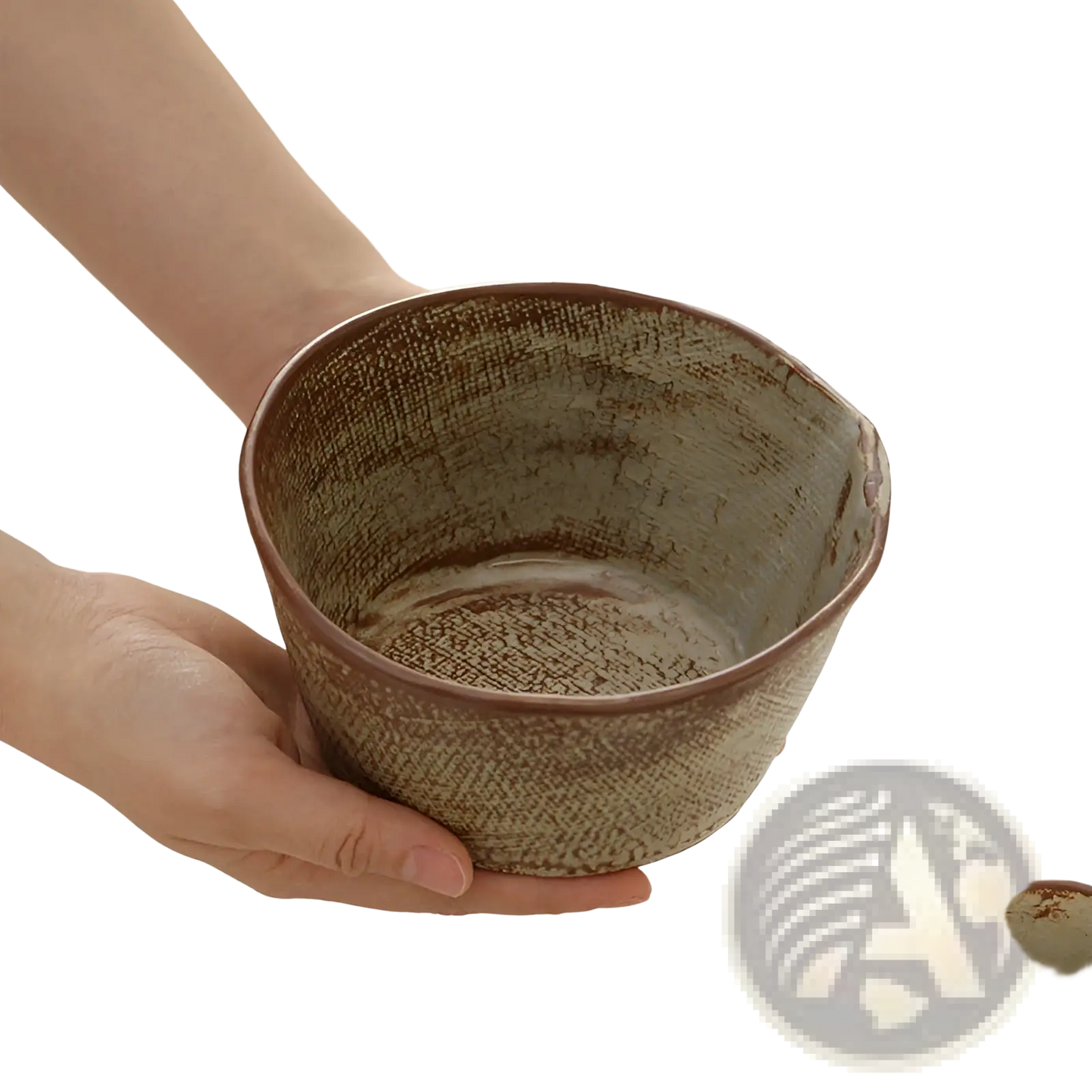 Ceramic Rice Bowl Retro Handcrafted Textured Soup Bowl