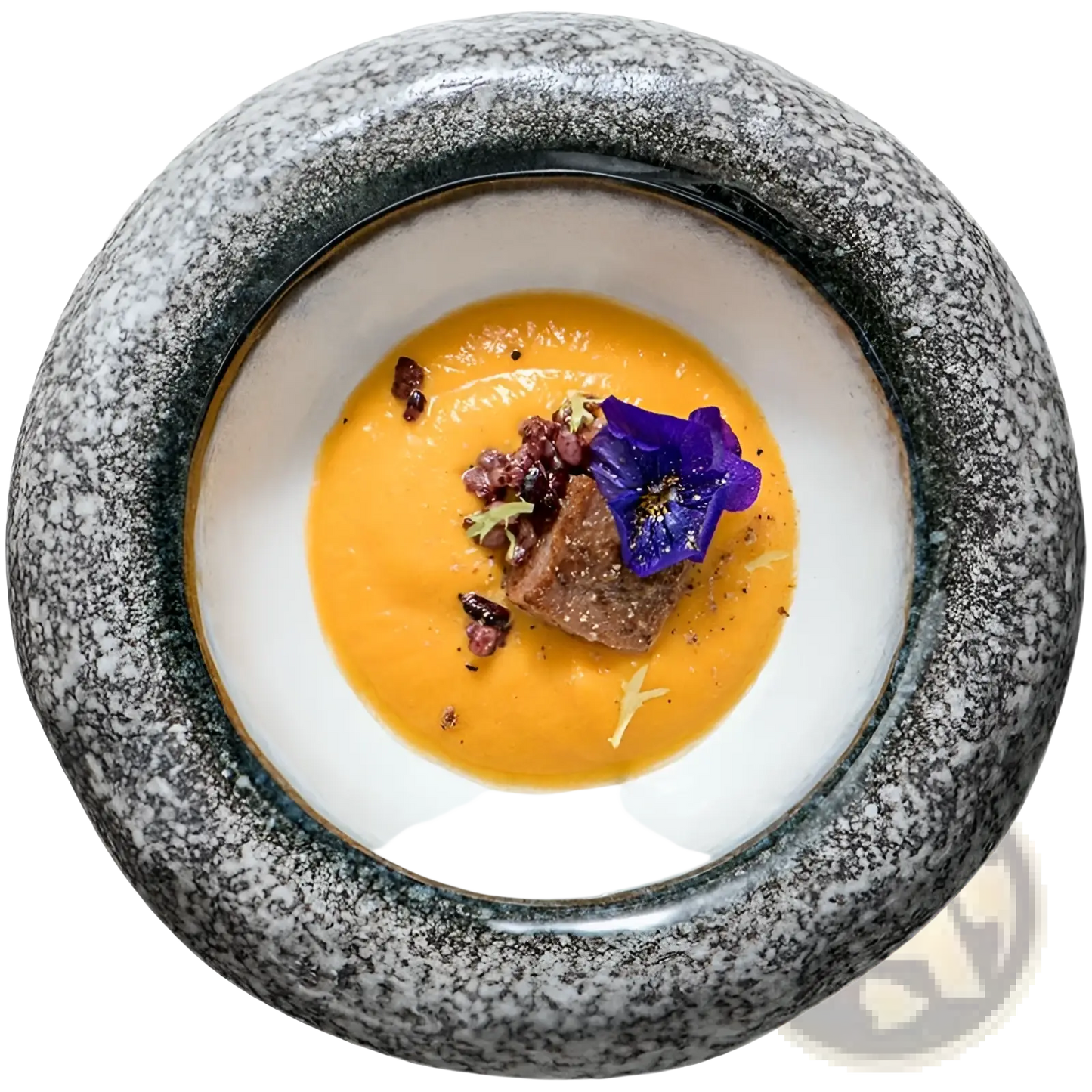 Ceramic Sashimi Bowl Retro Speckled Hat Plate