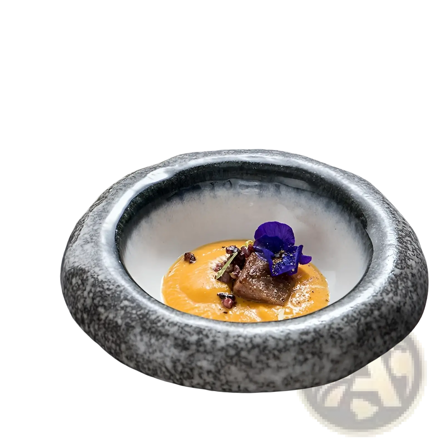 Ceramic Sashimi Bowl Retro Speckled Hat Plate