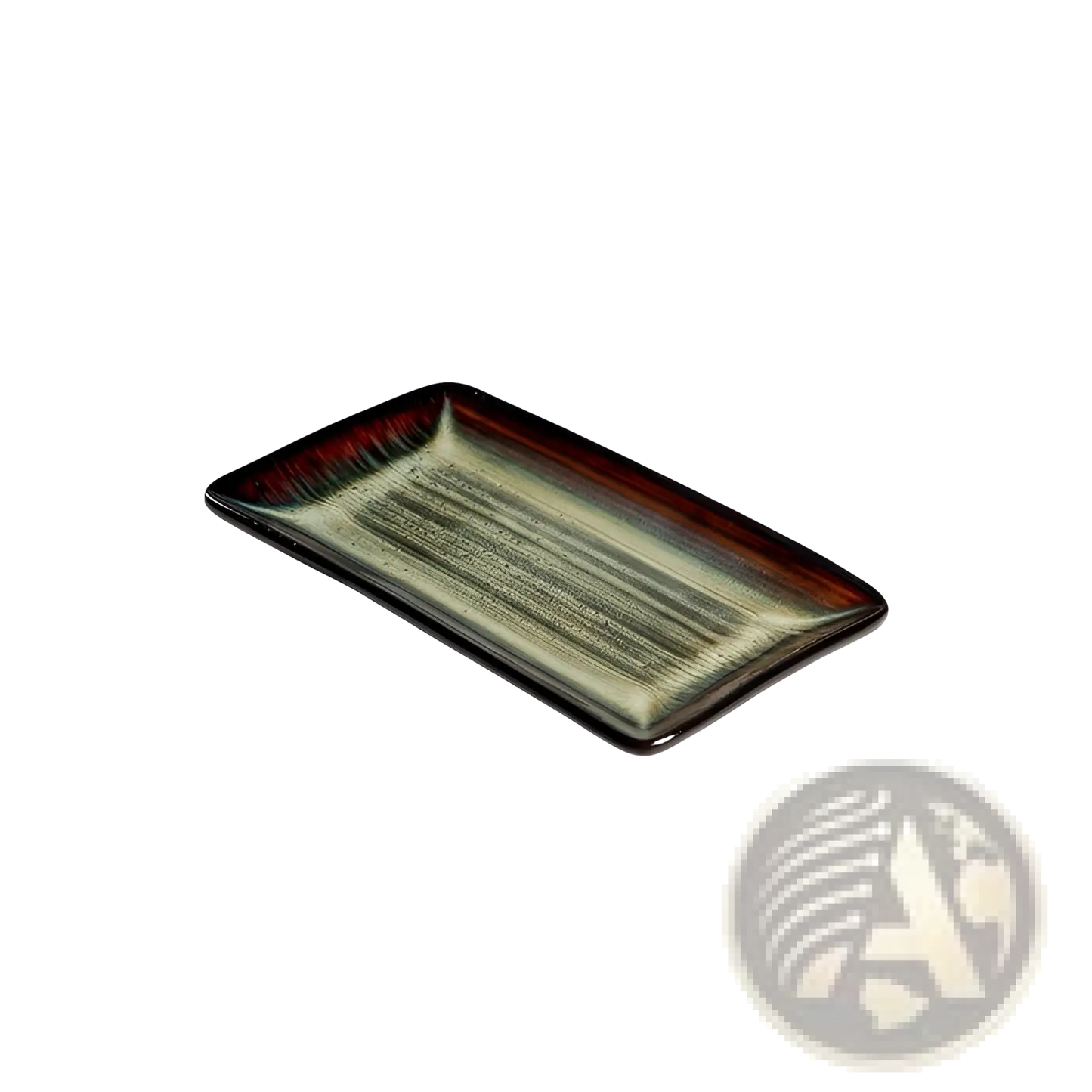 Ceramic Serving Tray 12.5 Inch Brown Gradient Platter