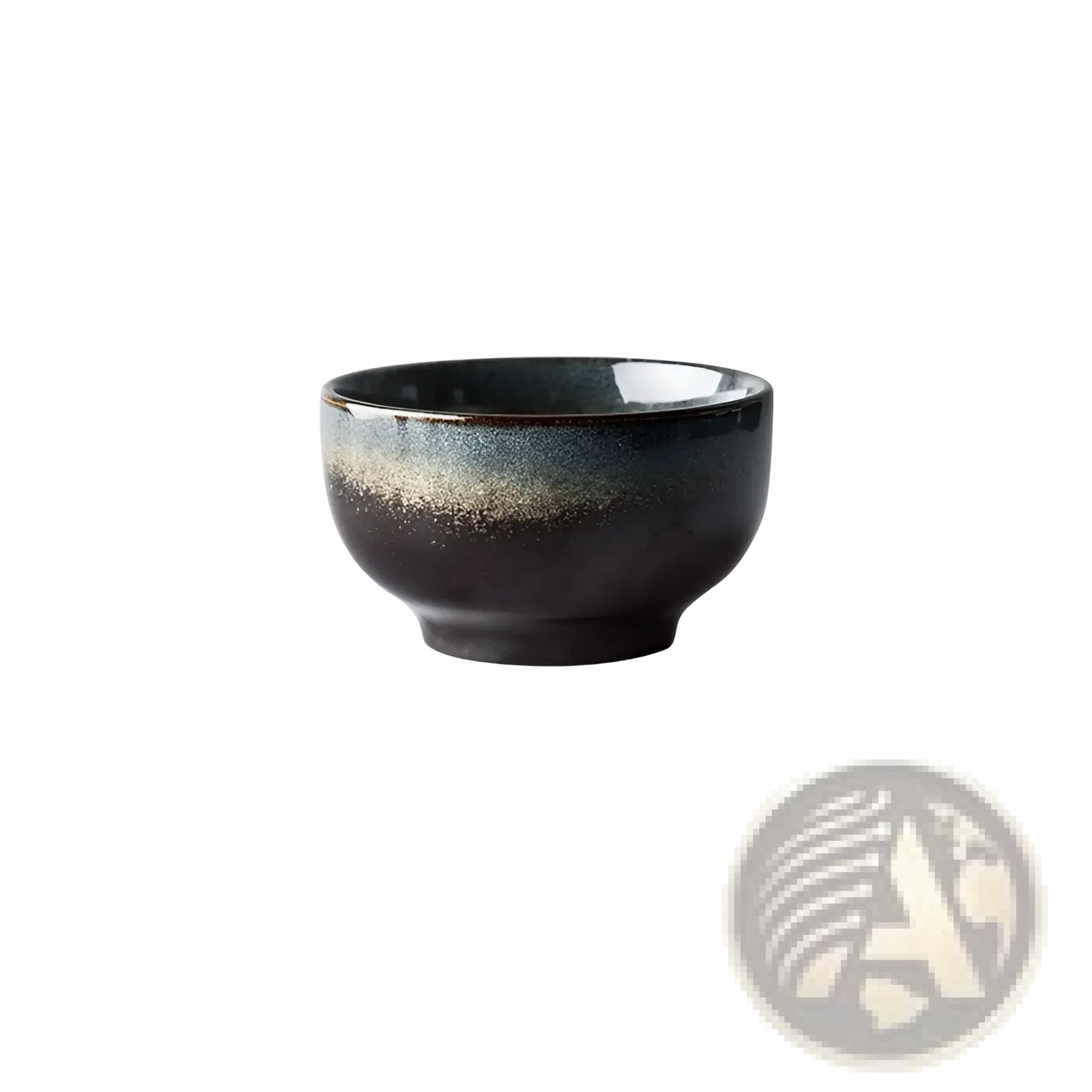 Ceramic Tableware Set Black and Gold Kiln Glaze Porcelain
