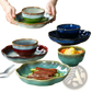 Ceramic Tableware Set Scalloped Fambe Diamond Dishes