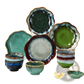 Ceramic Tableware Set Scalloped Fambe Diamond Dishes