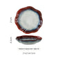 Ceramic Tableware Set Scalloped Fambe Diamond Dishes
