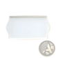 Ceramic Tea Set with Plaid Teapot and Gold Trim Tray