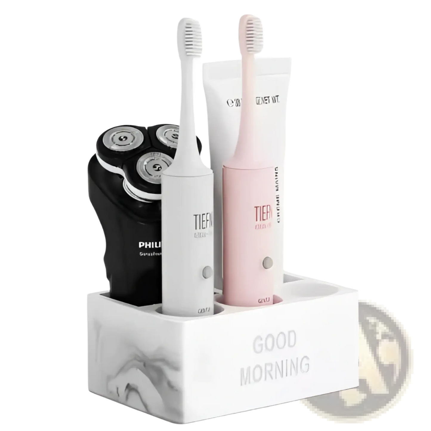 Ceramic Toothpaste Holder Marble Bathroom Organizer