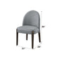 Clayten Gray Fabric and Espresso Finish Dining Chair (Set of 2)