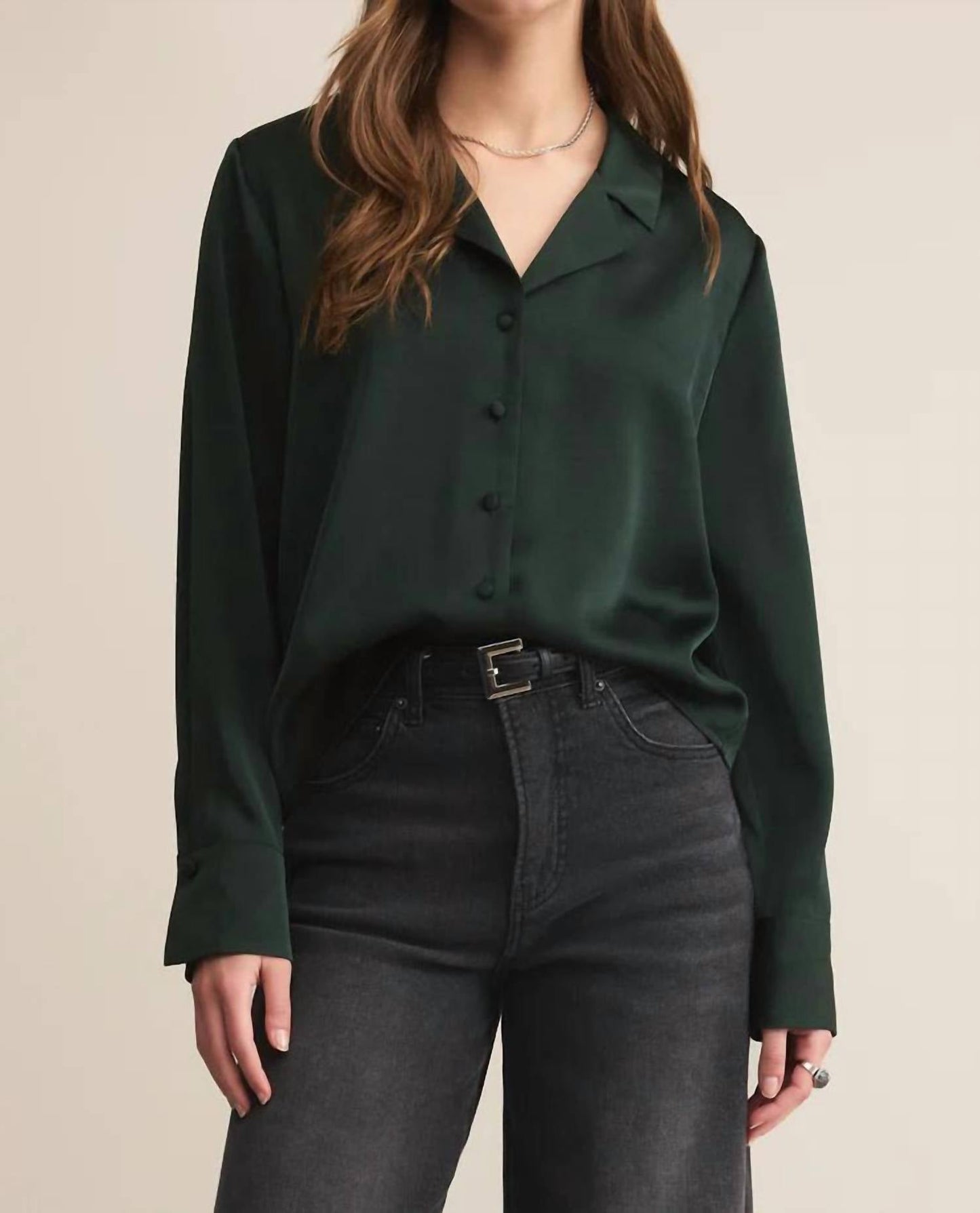 Z Supply - Ana Satin Button Up Top