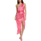 Amanda Uprichard womens Palmira Silk Maxi Dress  M  Pink
