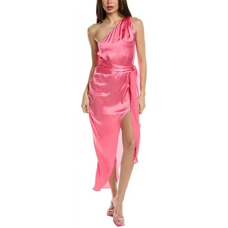 Amanda Uprichard womens Palmira Silk Maxi Dress  M  Pink