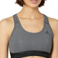 Adidas Women's Alphaskin Sports Bra Grey Size Extra Small