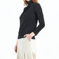 Clara Sunwoo - Mock Neck Pleated Detail Top