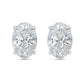 Diana M Jewels - 10.00 Cts Lab Grown Oval Cut Stud Earrings