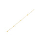 14k Yellow Gold Pearl Clover Bracelet