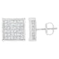 10K White Gold 2ct TDW Princess-Cut Composite Diamond Stud Earring (I-J ,I2-I3)