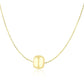 14k Yellow Gold Necklace with Shiny Barrel Bead Charm
