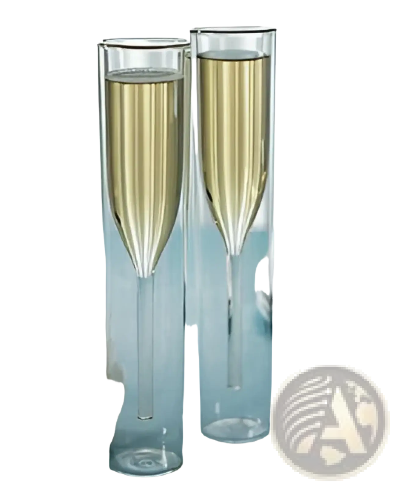Champagne Flute Double Walled Glass 115ml Set