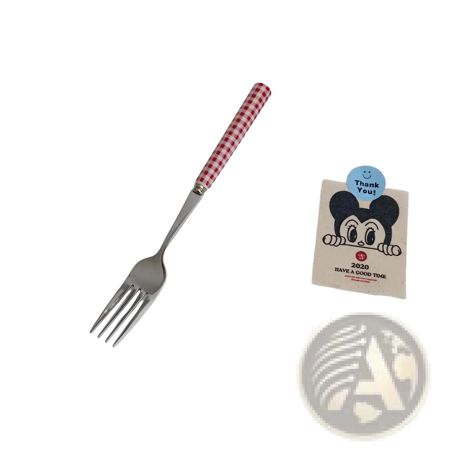 Checkered Stainless Steel Cutlery Tableware Set