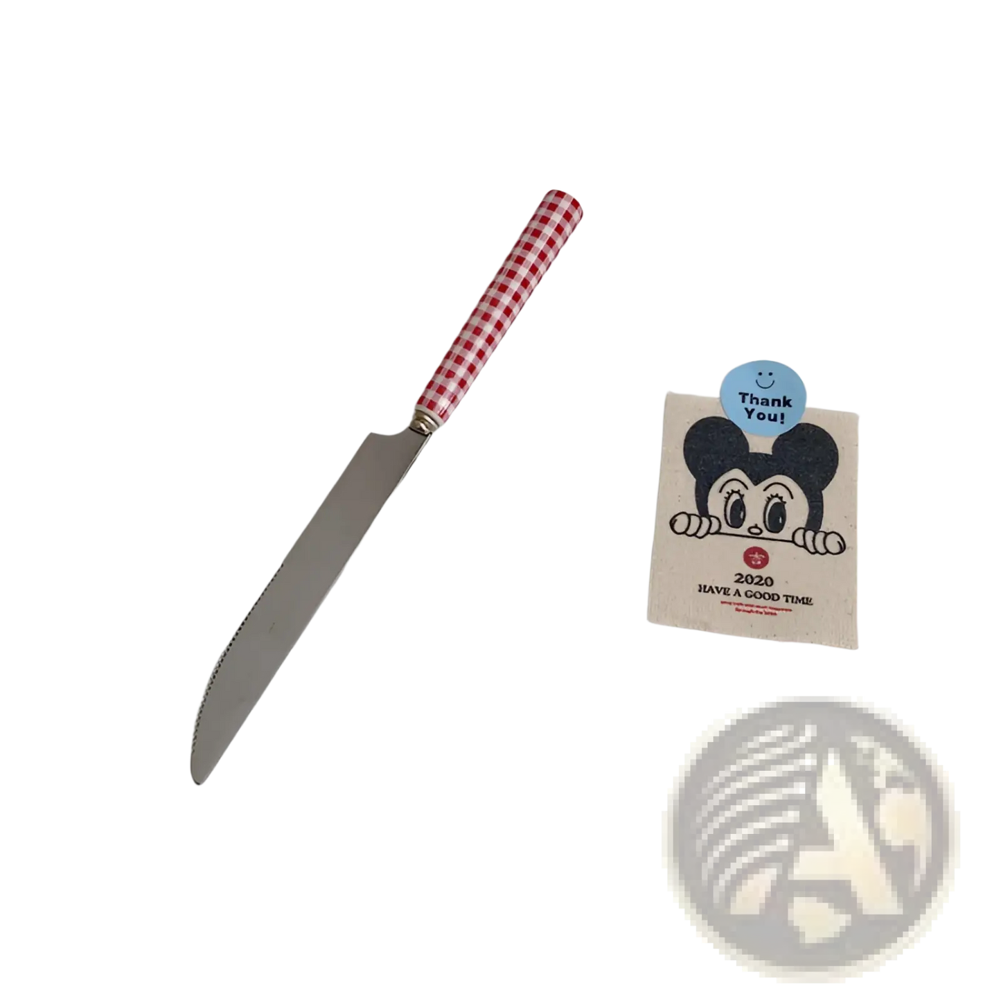 Checkered Stainless Steel Cutlery Tableware Set