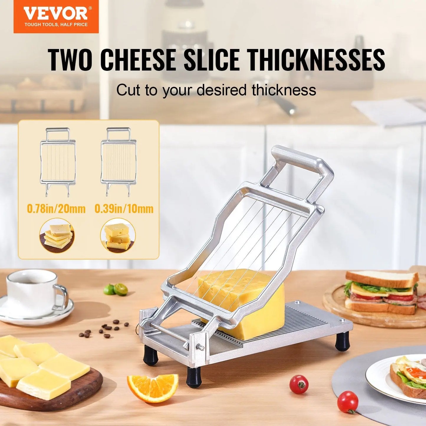 Cheese Slicer with Adjustable 316 Stainless Steel Wire