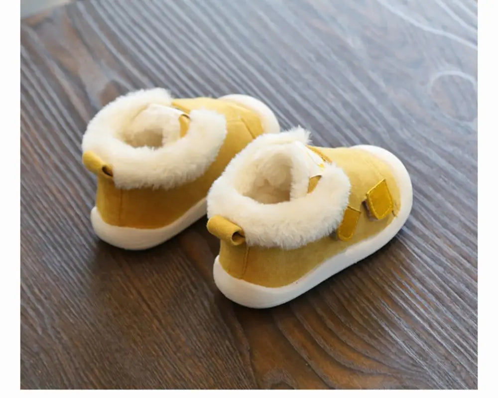 Animal Themed Plush Faux Fur Toddler Snow Boots