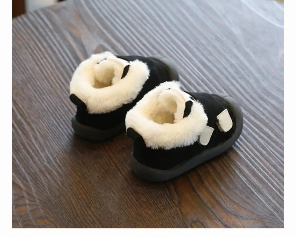 Animal Themed Plush Faux Fur Toddler Snow Boots