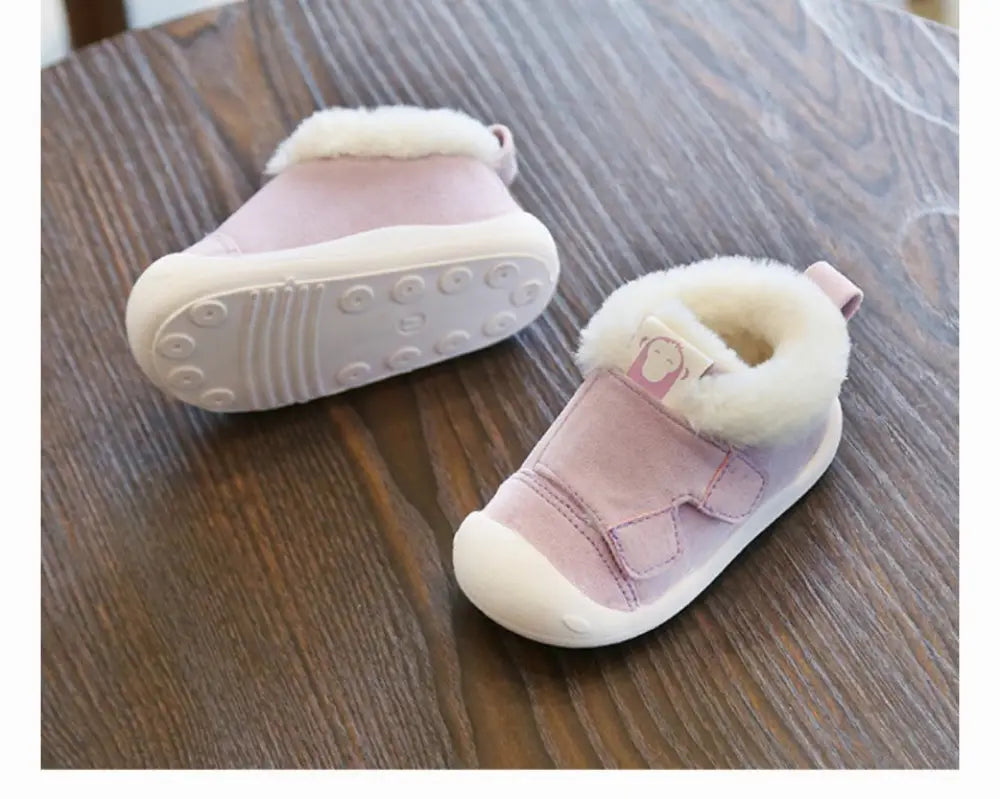 Animal Themed Plush Faux Fur Toddler Snow Boots