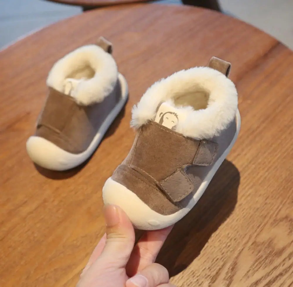 Animal Themed Plush Faux Fur Toddler Snow Boots