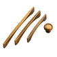 Minimalist Brushed Brass Cabinet Handle and Knob Set