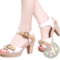 Chunky Heel Platform Buckle Sandals with Non Slip Sole