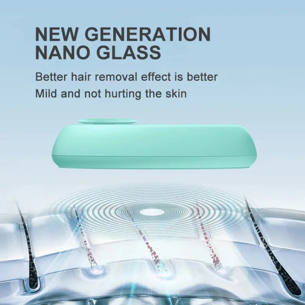 Teal Nano Glass Crystal Hair Eraser for Painless Removal
