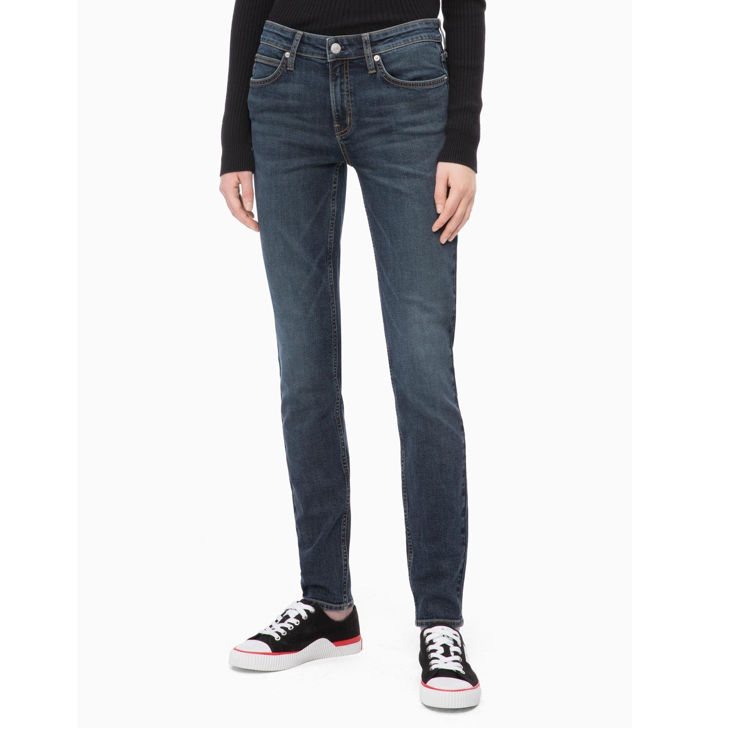 Calvin Klein Women's Mid Rise Skinny Jeans Venice Blue Size 26" x 30"