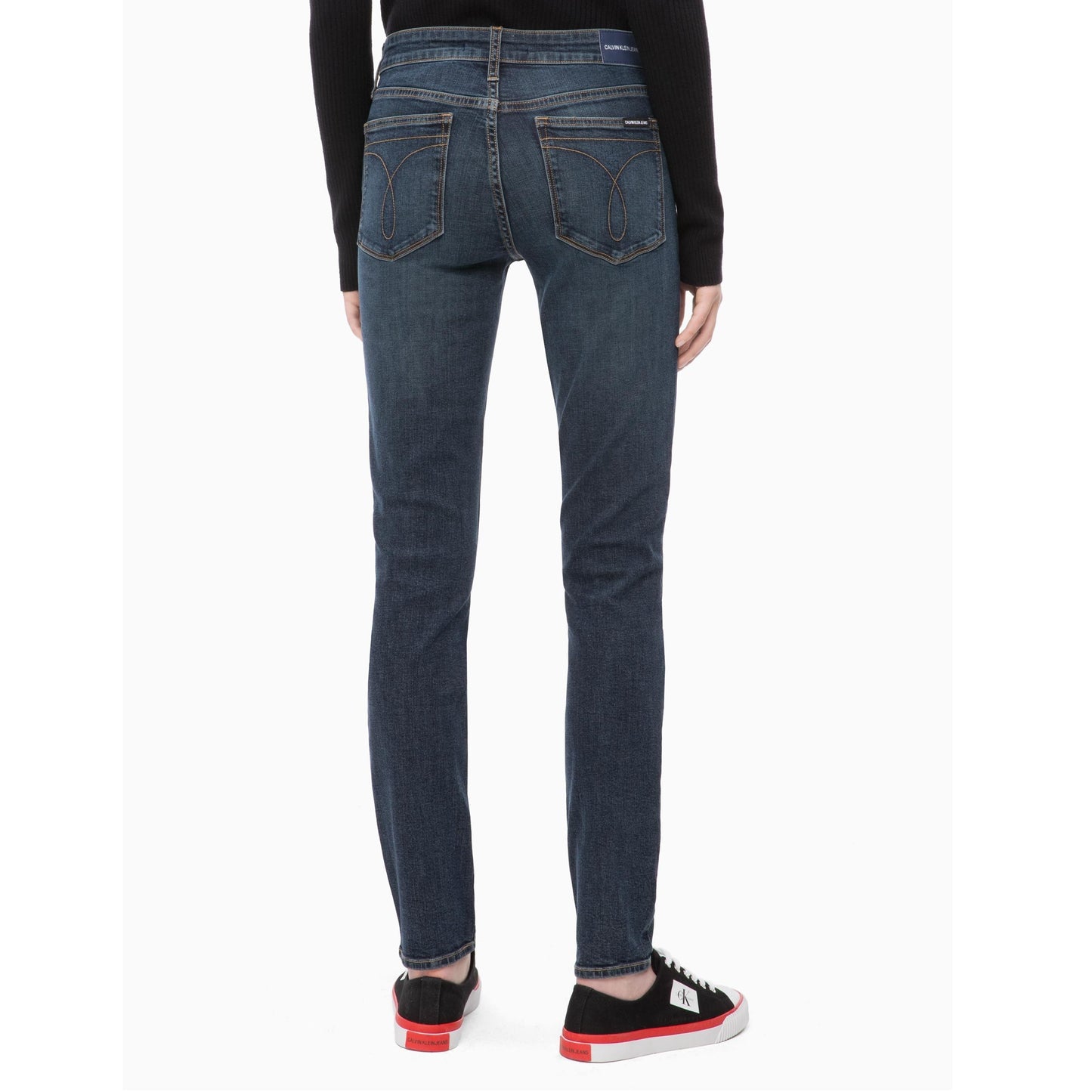 Calvin Klein Women's Mid Rise Skinny Leg Jeans Venice Blue Size 25" x 30 "