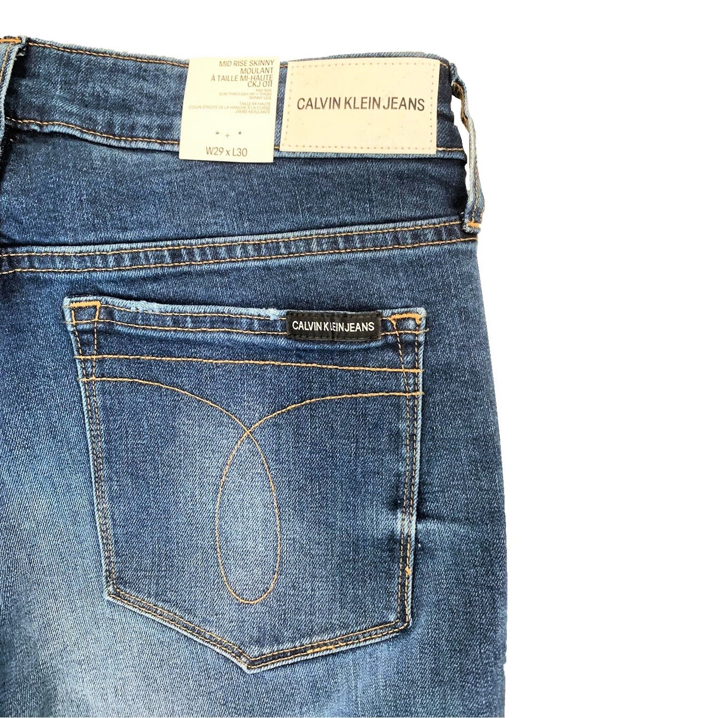 Calvin Klein Women's Mid Rise Skinny Leg  Jeans Blue Size 31" x 30"