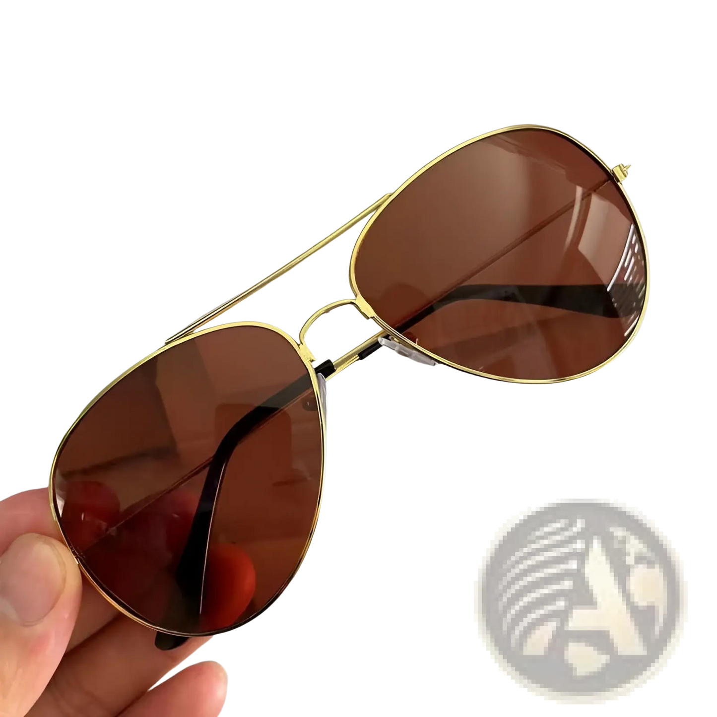 Classic Gold Rimmed Aviator Uv Protection Sunglasses