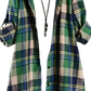 Classic Plaid Long Sleeve Button Up Polo Shirt