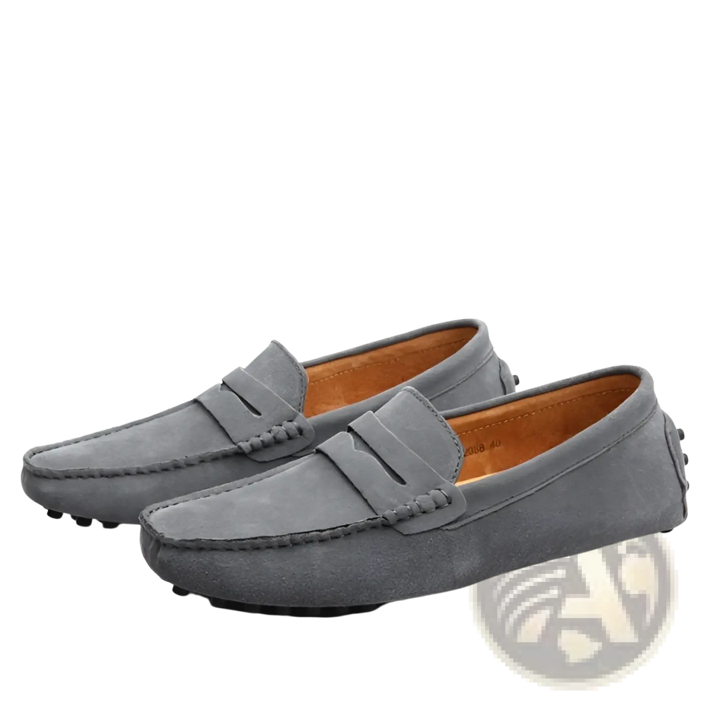 Classic Suede Moccasin Loafers with Contrast Stitching