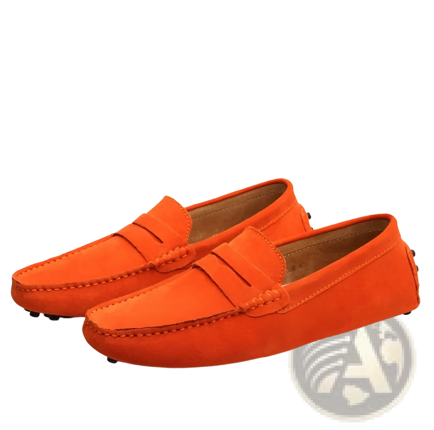 Classic Suede Moccasin Loafers with Contrast Stitching